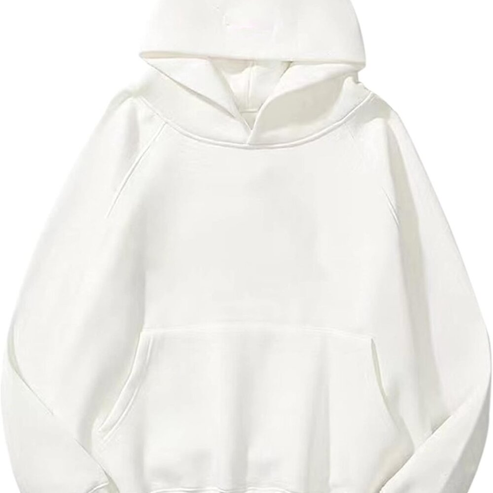 Women Solid Basic Fleece Letter Loose Hoodie Swea… - image 1